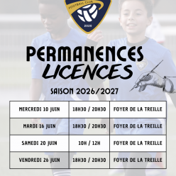 Permanences licences 2026/2027