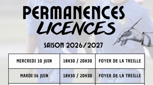 Permanences licences 2026/2027
